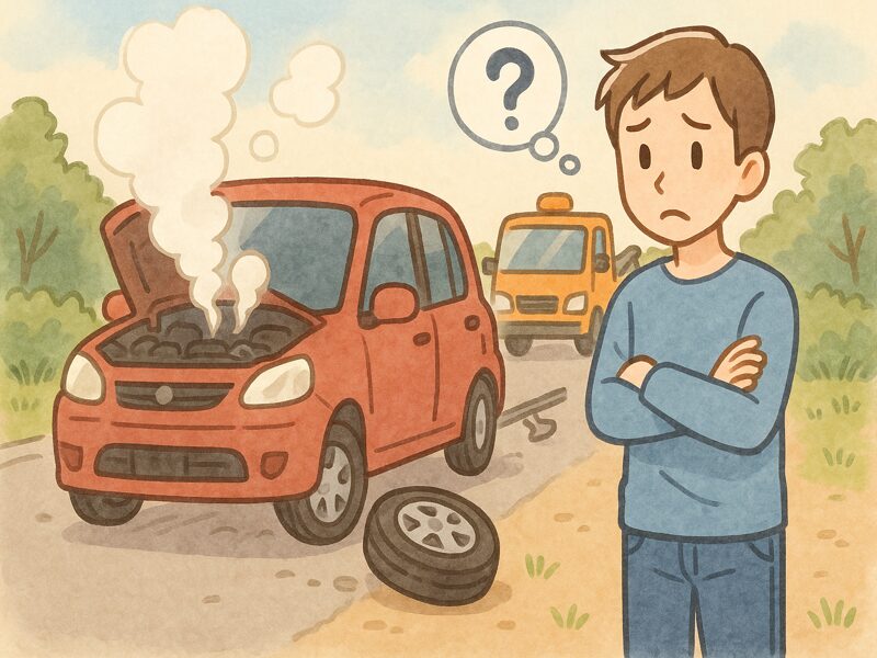 修復歴って何?故障のこと?
修復歴の定義が分からず悩んでいる男性。