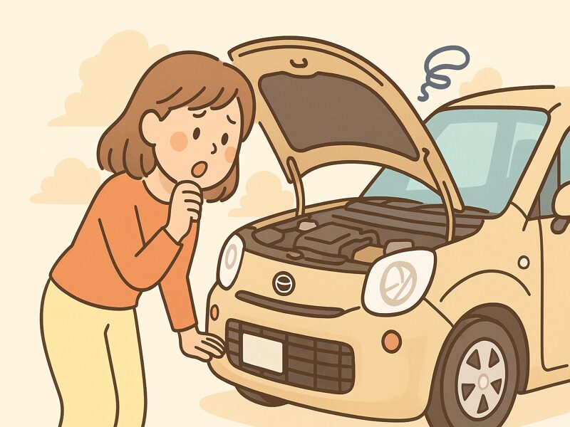 やっぱり修復歴車は怖いからやめておこうかなと思い直した女性。