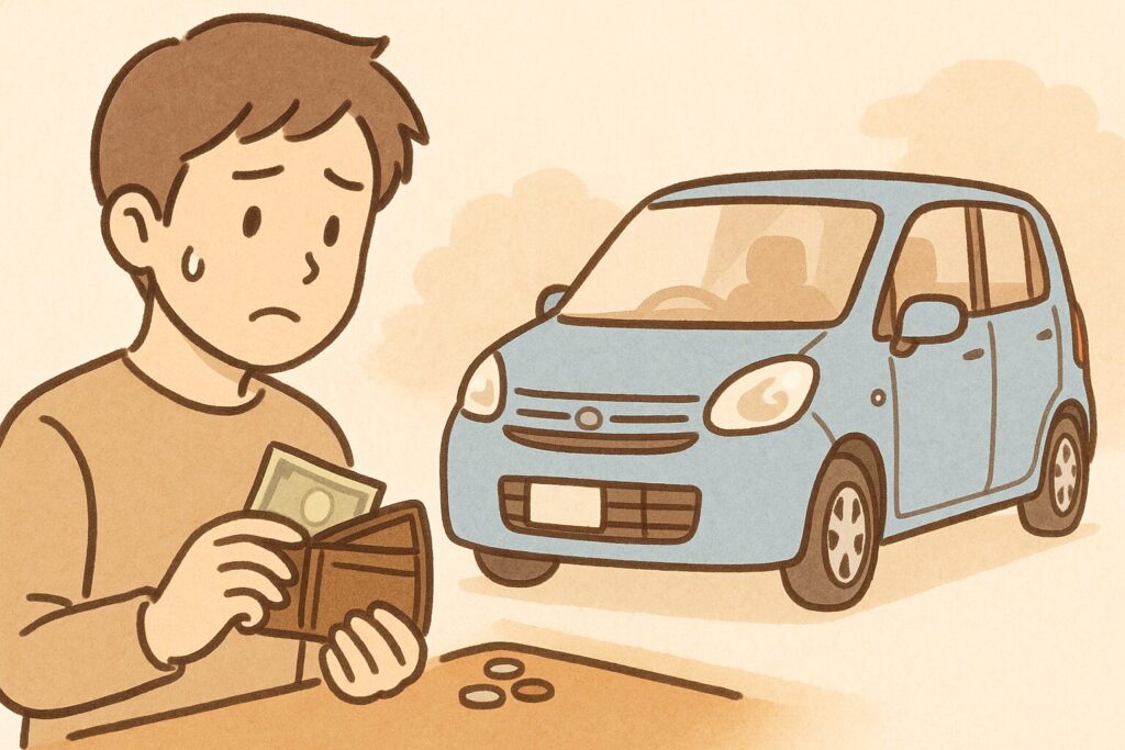 筆者がリアルな体験として車にかかった費用を計算している。