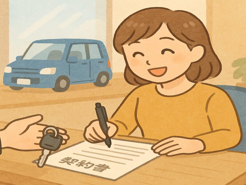 支払総額と内訳を理解して、安心して契約している女性。