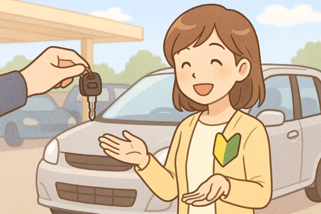 理想の条件をしっかり考えて、満足して納車を迎えた女性。