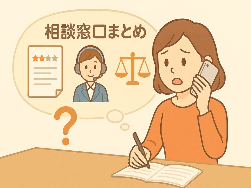 どうしても納得できないときは、公的な相談窓口も活用してみよう