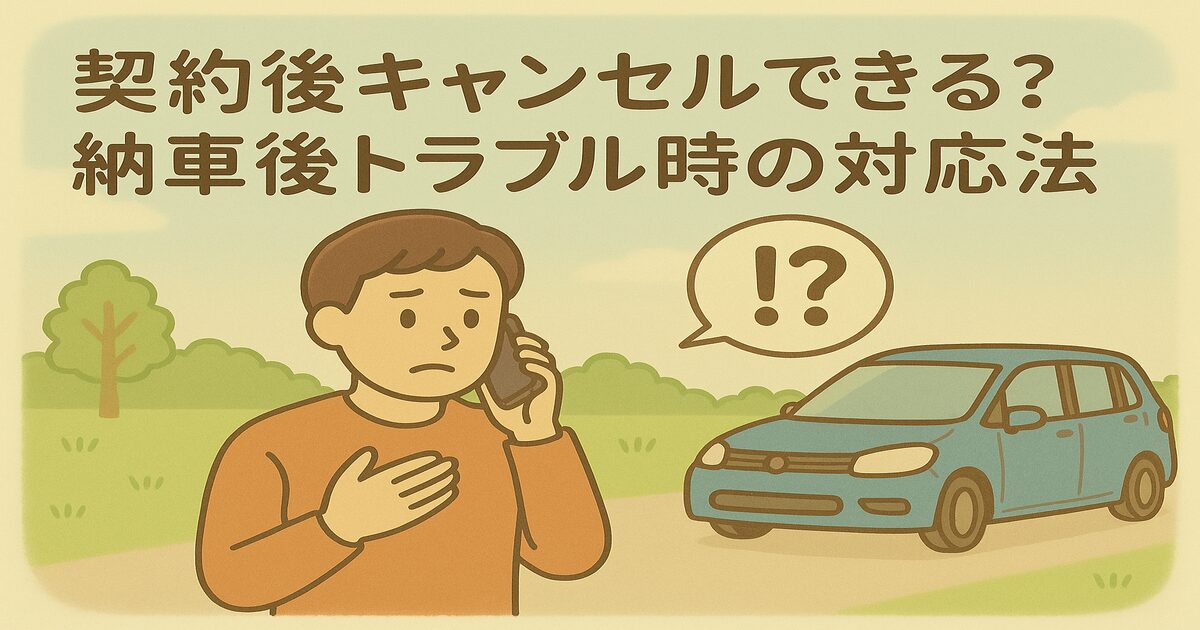 契約後キャンセルできる？納車後トラブル時の対応法_アイキャッチ