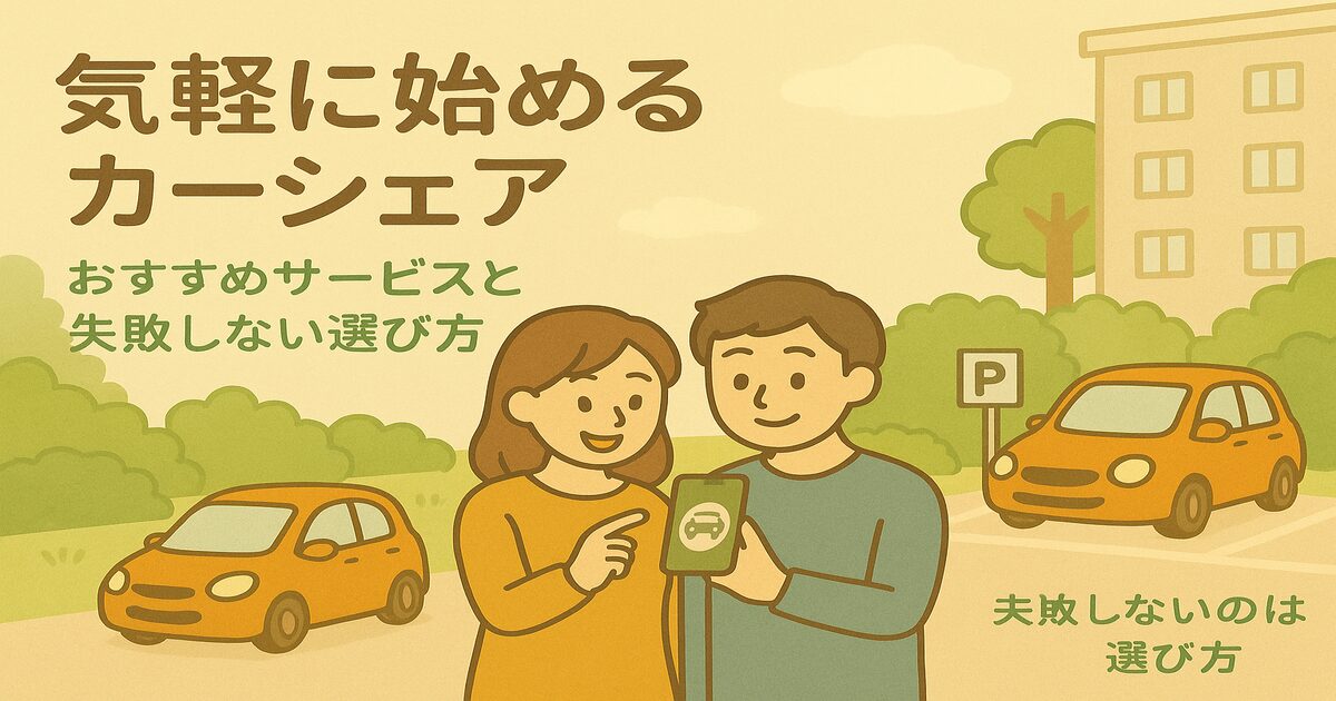 気軽に始めるカーシェア｜おすすめサービスと失敗しない選び方_アイキャッチ