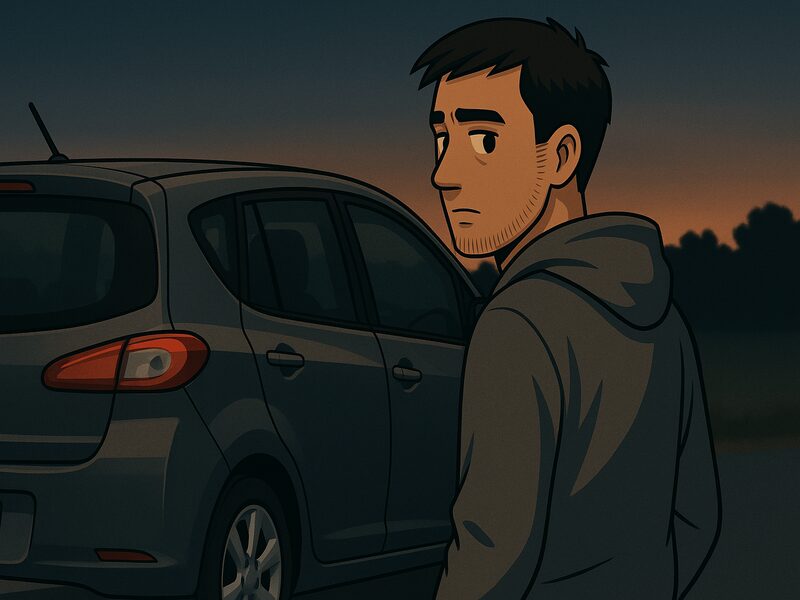 夜の車内が暗くて見えにくいことに気づいた。